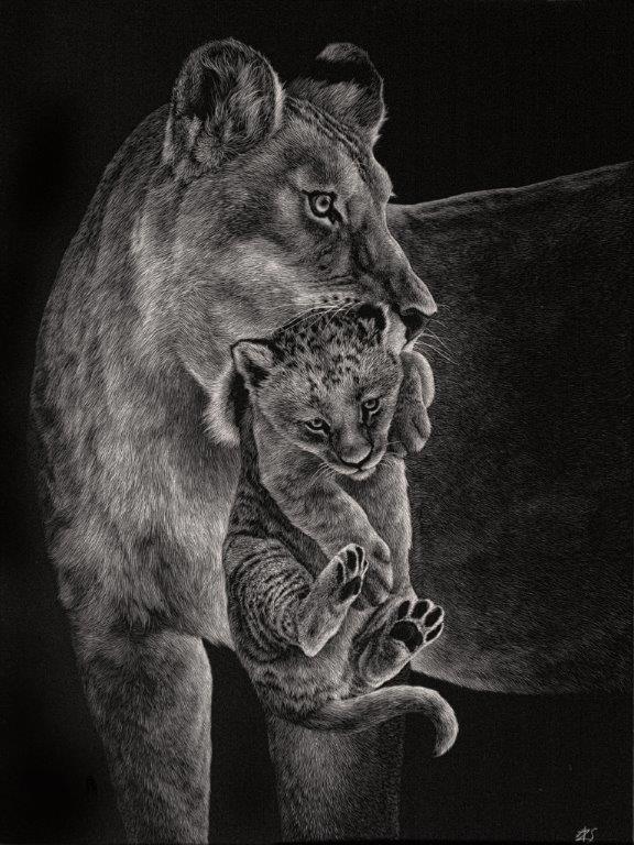 Anxious Mother - Wildlife Art by Amy L. Stauffer