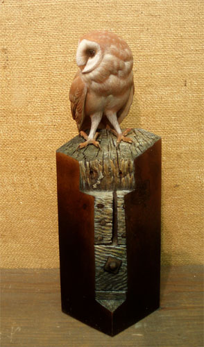 Mini Barn Owl - carved by Greg Pedersen