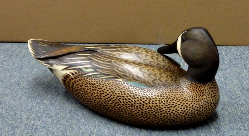 Blue Wing Teall Drake #2 - carved by Jim Schmiedlin