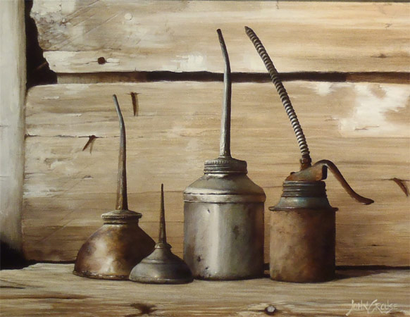 Oil Cans  by John Crouse