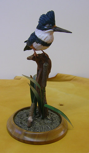 Kingfisher carving by Peter Kaune