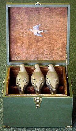 Doves acrylics in pine box