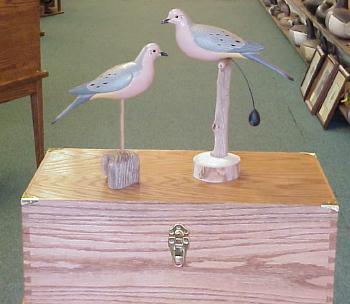 Doves - stick-mounted or balanced on a perch