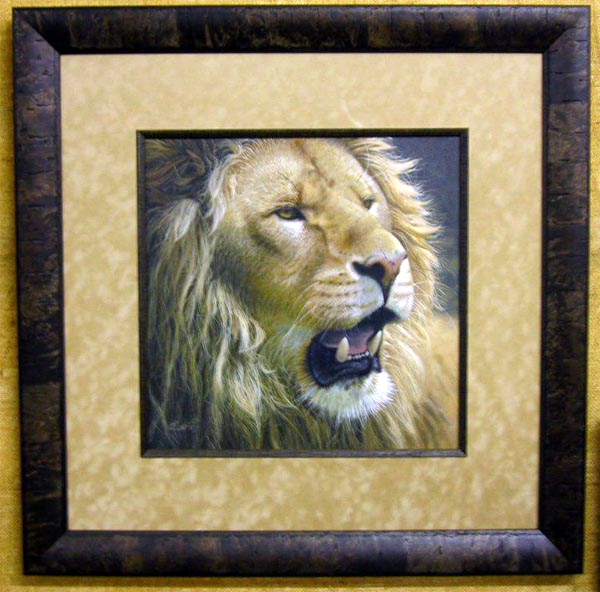 "Leo Panthera" (Lion) - T.J. Lick - ACRYLIC 14 X 14"