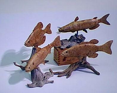 Fish Carved from Burl