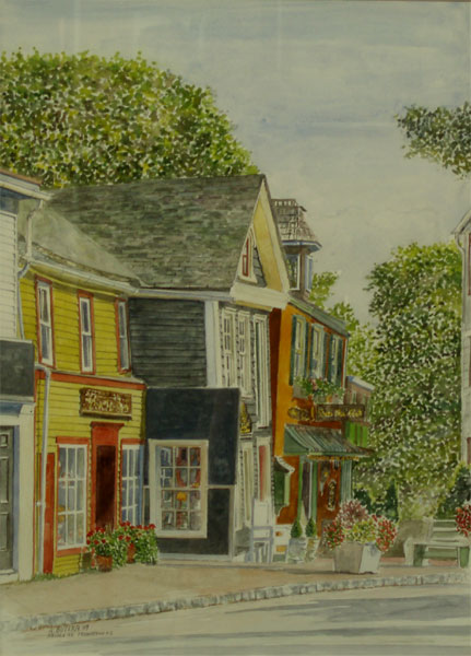 Frenchtown Corner Water Color by Anthoney Butera
