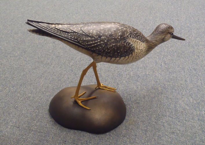 Greater Yellow Legs -  Lifesize - carved  by Bill Gibian