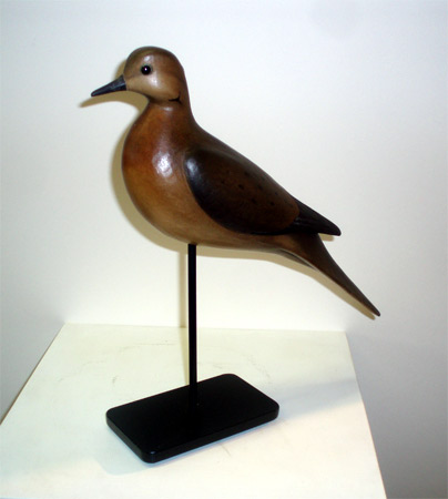 Mourning Dove Lifesize - carved  by Bill Gibian