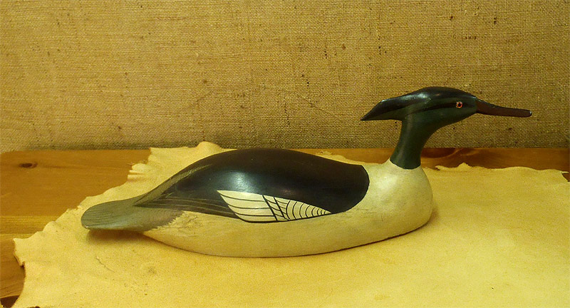 Drake Common Merganser - from The Collection  -  carved by Bob White