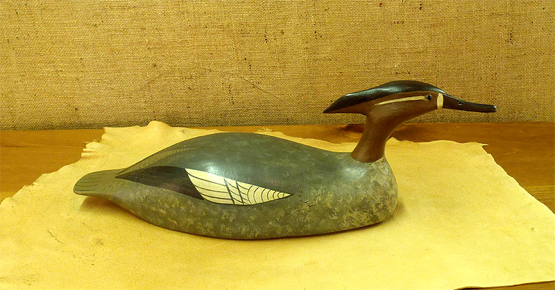 Hen Common Merganser - from The Collection  -  carved by Bob White