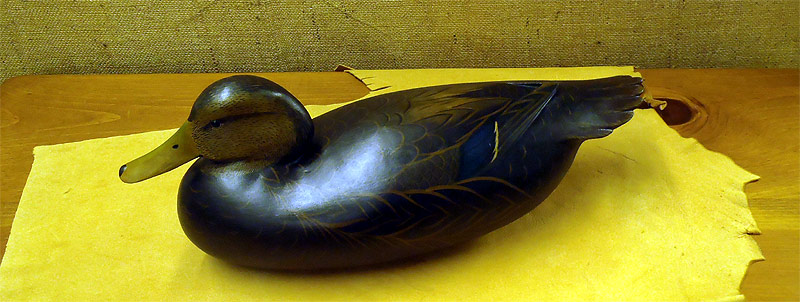 Black Duck -  signed & dated 1996 - from The Collection  -  carved by Bob White