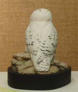 Snowy Owl Miniature  Carving by Bob Guge