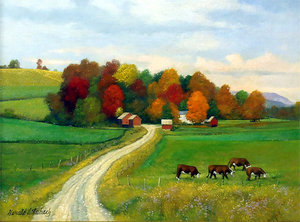 Autumn Farm  by Gerald Lubeck