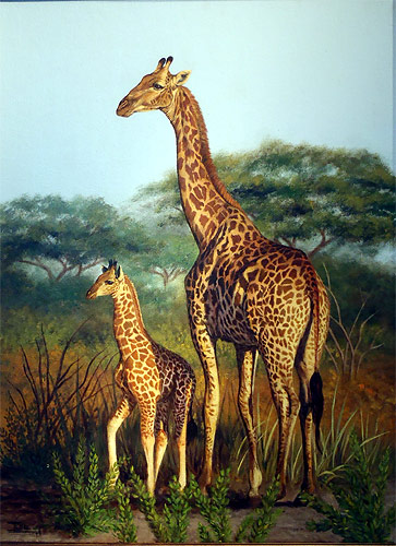 Mother & Baby Giraffe by Ilse deVilliers