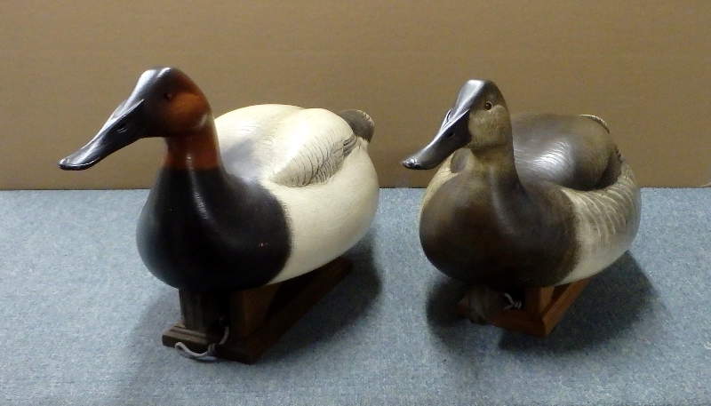 Canvasback Pair No.3. & No.4 - carved by Jim Schmiedlin