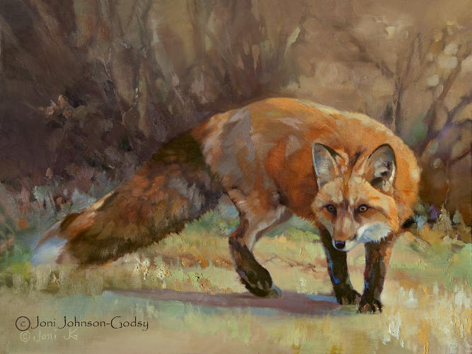 On the Prowl - Fox - by Joni Johnson Godsy