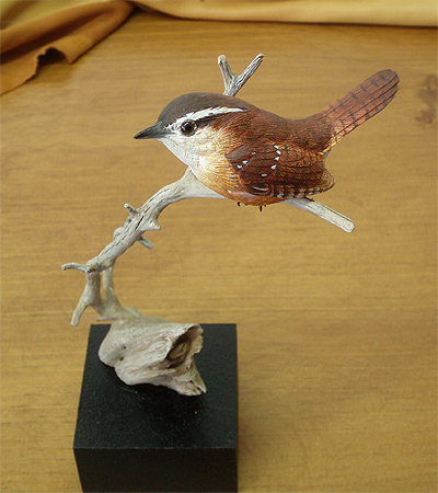 Wren Mini carved by Josh Guge