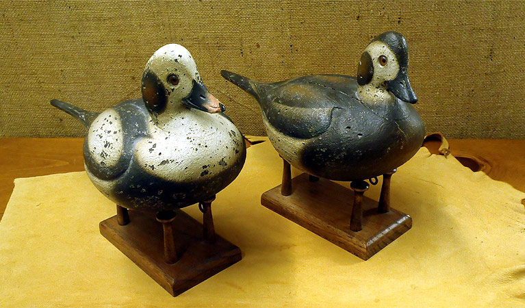 Pair Old Squaws - carved by Leo McIntosh Jr. - from The Collection