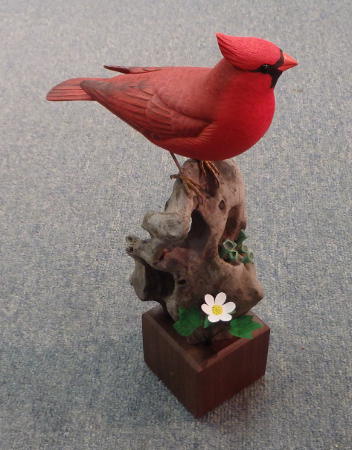 Male Cardinal  -  Carved by Manfred Scheel