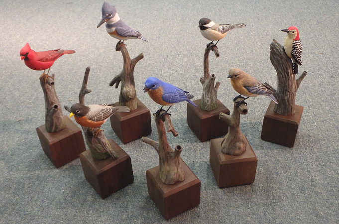 Group of Miniature Decoratives    -  Carved by Manfred Scheel