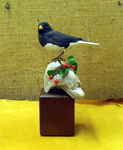 Life Size Junco - Wood & Acrylic -  Carving by Manfred Scheel
