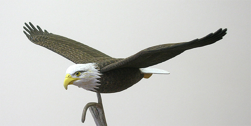 Eagle carved by Manfred Scheel