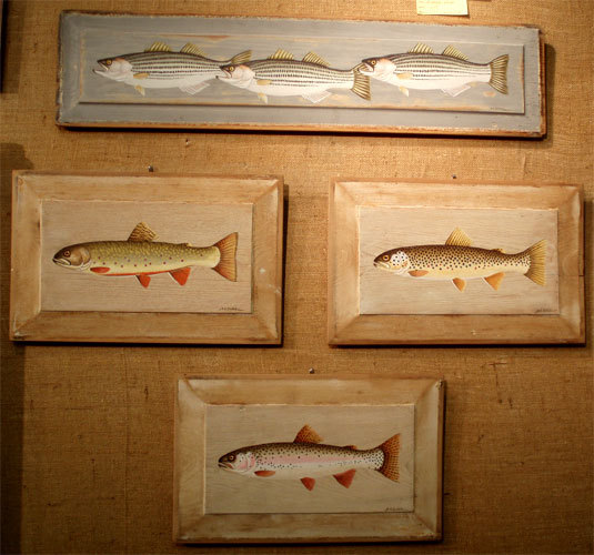Fish Panels carved by Manfred Scheel