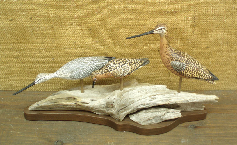 Mini Shorebirds -  carvings by Manfred Scheel