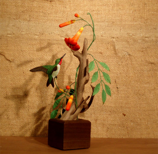 Manfred Scheel - Hummingbird carving