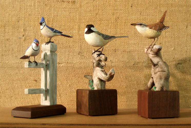 Group of Mini Songbirds	by Manfred Scheel